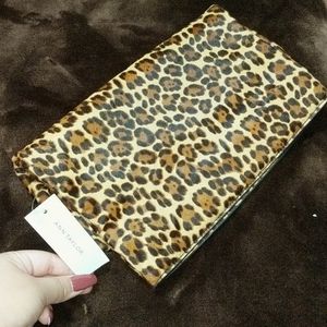 NWT Ann Taylor Cheetah Leopard Clutch